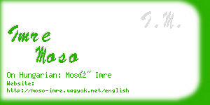 imre moso business card